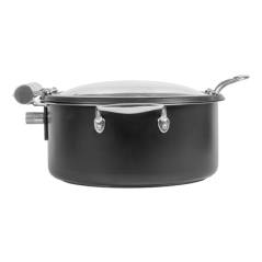 Image CHAFING DISH ROND AVEC FENÊTRE 4 L Ø 28x38,2x16,8 CM NOIR INOX + CRISTAL (1 UNITÉ) #6