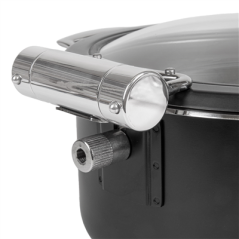 Image CHAFING DISH ROND AVEC FENÊTRE 4 L Ø 28x38,2x16,8 CM NOIR INOX + CRISTAL (1 UNITÉ) #7