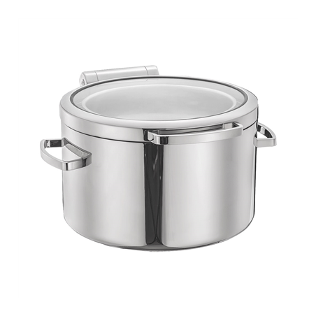 Image RÉCIPIENT À SOUPE AVEC FENÊTRE 11 L Ø 46x45x26,5 CM ARGENTE INOX + CRISTAL (1 UNITÉ) #1