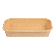 RÉCIPIENTS POUR "SUSHI" 20PE + 280 +16PE G/M2 14x8x2,4 CM NATUREL KRAFT (800 UNITÉ)