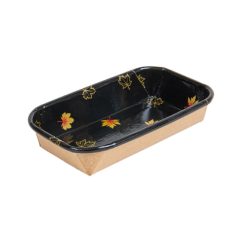 Image RÉCIPIENTS POUR "SUSHI" 20PE + 280 +16PE G/M2 14x8x2,4 CM NOIR KRAFT (800 UNITÉ) #1