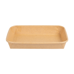 RÉCIPIENTS POUR "SUSHI" 20PE + 280 +16PE G/M2 16,5x11,5x2,4 CM NATUREL KRAFT (600 UNITÉ)