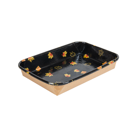 Image RÉCIPIENTS POUR "SUSHI"  20PE + 280 +16PE G/M2 16,5x11,5x2,4 CM NOIR KRAFT (600 UNITÉ) #1