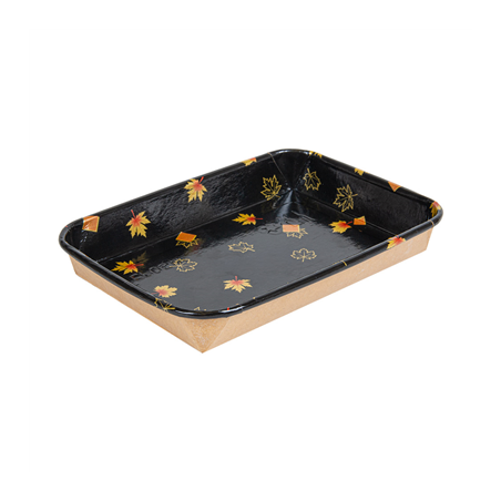 Image RÉCIPIENTS POUR "SUSHI"  20PE + 280 +16PE G/M2 18,5x12,9x2,4 CM NOIR KRAFT (600 UNITÉ) #1