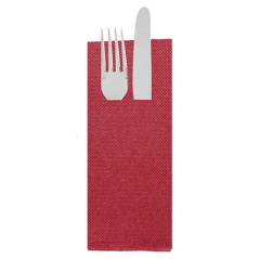 Image SERVIETTES "CANGURITO" 'ECOLABEL - DOUBLE POINT' 18 G/M2 33x40 CM BORDEAUX OUATE (1400 UNITÉ) #1