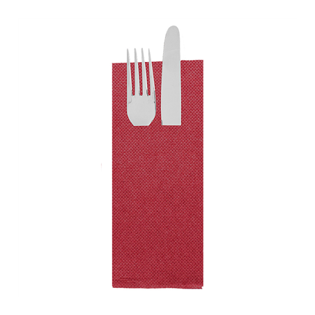 Image SERVIETTES "CANGURITO" 'ECOLABEL - DOUBLE POINT' 18 G/M2 33x40 CM BORDEAUX OUATE (1400 UNITÉ) #1