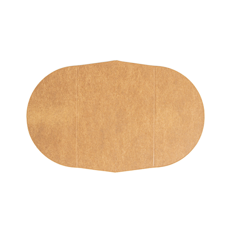 Image SÉPARATEUR 2 COMPARTIMENTS SALADIER 212.98  300 + 18 PE G/M2 Ø22,3/14x4,8 CM NATUREL KRAFT (600 UNITÉ) #1