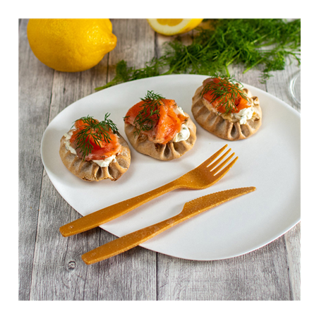 SET 2/1 FOURCHETTE, COUTEAU  17 CM NATUREL FIBRE DE BOIS (300 UNITÉ)