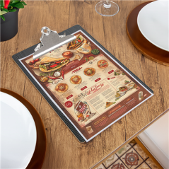 Image PLANCHE PORTE MENU AVEC PINCE  22,9x31,8x0,4 CM NOIR MDF (12 UNITÉ) #6