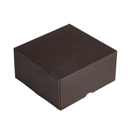 Image BOÎTES PATISSERIES SANS FENÊTRE 'THEPACK' 250 G/M2 16x16x8 CM CHOCOLAT CARTON ONDULÉ NANO-MICRO (200 UNITÉ) #1