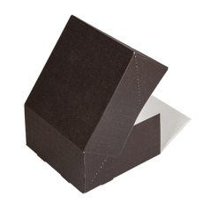 Image BOÎTES PATISSERIES SANS FENÊTRE 'THEPACK' 250 G/M2 16x16x8 CM CHOCOLAT CARTON ONDULÉ NANO-MICRO (200 UNITÉ) #5