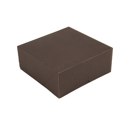 Image BOÎTES PATISSERIES SANS FENÊTRE 'THEPACK' 250 G/M2 18x18x7,5 CM CHOCOLAT CARTON ONDULÉ NANO-MICRO (200 UNITÉ) #1