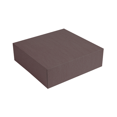 Image BOÎTES PATISSERIES SANS FENÊTRE 'THEPACK' 250 G/M2 26x26x8 CM CHOCOLAT CARTON ONDULÉ NANO-MICRO (100 UNITÉ) #1
