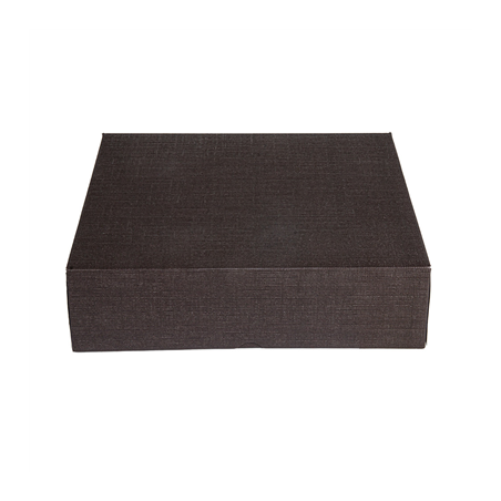 BOÎTES PATISSERIES SANS FENÊTRE 'THEPACK' 250 G/M2 30x30x8 CM CHOCOLAT CARTON ONDULÉ NANO-MICRO (100 UNITÉ)