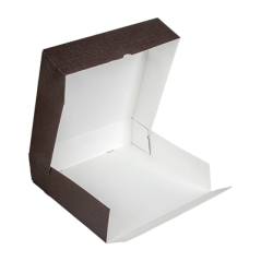 Image BOÎTES PATISSERIES SANS FENÊTRE 'THEPACK' 250 G/M2 30x30x8 CM CHOCOLAT CARTON ONDULÉ NANO-MICRO (100 UNITÉ) #4