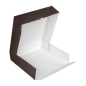 Image BOÎTES PATISSERIES SANS FENÊTRE 'THEPACK' 250 G/M2 30x30x8 CM CHOCOLAT CARTON ONDULÉ NANO-MICRO (100 UNITÉ) #4