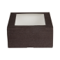 Image BOÎTES PATISSERIES AVEC FENÊTRE 'THEPACK' 250 G/M2 + OPP 16x16x8 CM CHOCOLAT CARTON ONDULÉ NANO-MICRO (200 UNITÉ) #2