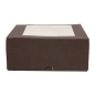 Image BOÎTES PATISSERIES AVEC FENÊTRE 'THEPACK' 250 G/M2 + OPP 18x18x7,5 CM CHOCOLAT CARTON ONDULÉ NANO-MICRO (200 UNITÉ) #2