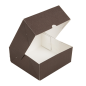Image BOÎTES PATISSERIES AVEC FENÊTRE 'THEPACK' 250 G/M2 + OPP 18x18x7,5 CM CHOCOLAT CARTON ONDULÉ NANO-MICRO (200 UNITÉ) #3