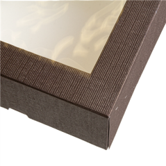 Image BOÎTES PATISSERIES AVEC FENÊTRE 'THEPACK' 250 G/M2 + OPP 18x18x7,5 CM CHOCOLAT CARTON ONDULÉ NANO-MICRO (200 UNITÉ) #5