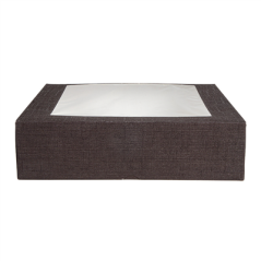 Image BOÎTES PATISSERIES AVEC FENÊTRE 'THEPACK' 250 G/M2 + OPP 30x30x8 CM CHOCOLAT CARTON ONDULÉ NANO-MICRO (100 UNITÉ) #3