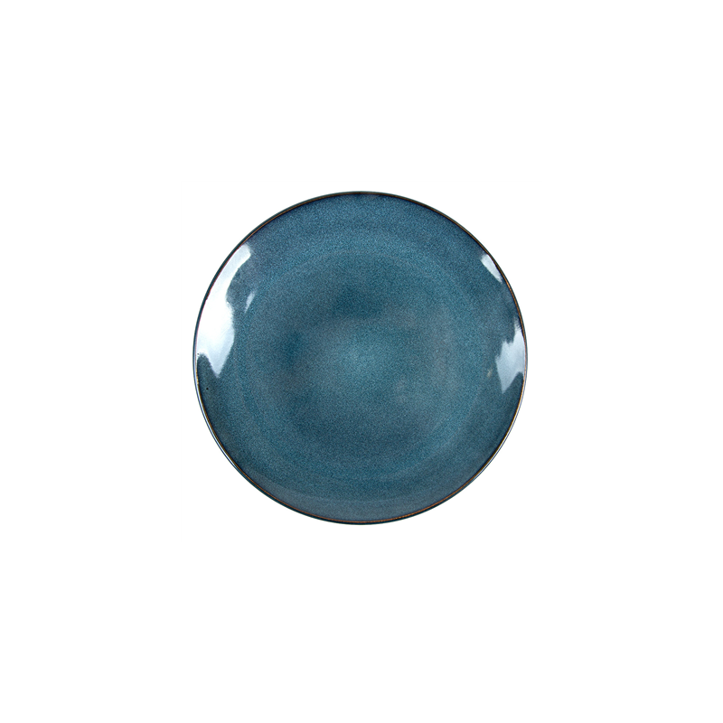 ASSIETTES 'AKALA'  Ø27x17,7x3,4 CM BLEU STONEWARE (6 UNITÉ)