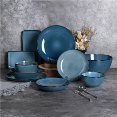 Image PLATEAUX 'AKALA'  20,5x13,5x2,5 CM BLEU STONEWARE (6 UNITÉ) #4