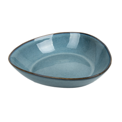 Image ASSIETTES CREUSES TRIANGULAIRES 'AKALA'  Ø21,5x19,5x5 CM BLEU STONEWARE (6 UNITÉ) #1