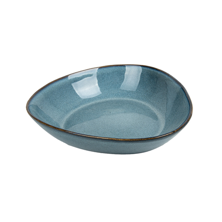 Image ASSIETTES CREUSES TRIANGULAIRES 'AKALA'  Ø21,5x19,5x5 CM BLEU STONEWARE (6 UNITÉ) #1