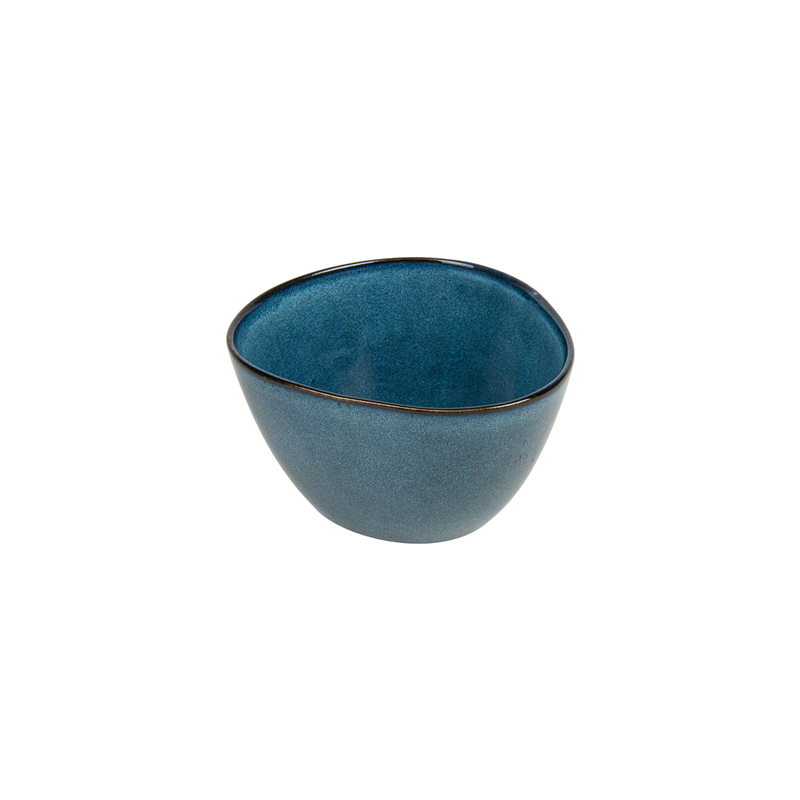 BOL TRIANGULAIRE 'AKALA' 680 ML Ø15x8,3 CM BLEU STONEWARE (6 UNITÉ)