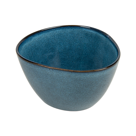 Image BOL TRIANGULAIRE 'AKALA' 680 ML Ø15x8,3 CM BLEU STONEWARE (6 UNITÉ) #1