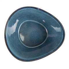 Image BOL TRIANGULAIRE 'AKALA' 680 ML Ø15x8,3 CM BLEU STONEWARE (6 UNITÉ) #3