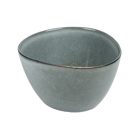 Image BOL TRIANGULAIRE 'AKALA' 680 ML Ø15x8,3 CM GRIS VERDÂTRE STONEWARE (6 UNITÉ) #1