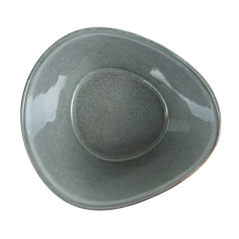 Image BOL TRIANGULAIRE 'AKALA' 680 ML Ø15x8,3 CM GRIS VERDÂTRE STONEWARE (6 UNITÉ) #3