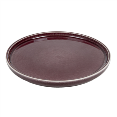 Image ASSIETTES 'AKALA'  Ø21x2 CM BORDEAUX STONEWARE (6 UNITÉ) #1