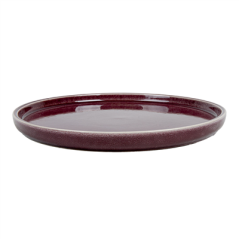 ASSIETTES 'AKALA'  Ø21x2 CM BORDEAUX STONEWARE (6 UNITÉ)