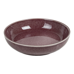 Image ASSIETTES CREUSES 'AKALA' 630 ML Ø20x4,5 CM BORDEAUX STONEWARE (6 UNITÉ) #1