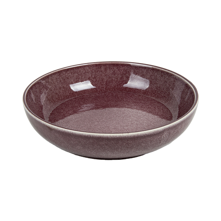 Image ASSIETTES CREUSES 'AKALA' 630 ML Ø20x4,5 CM BORDEAUX STONEWARE (6 UNITÉ) #1