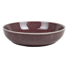 ASSIETTES CREUSES 'AKALA' 630 ML Ø20x4,5 CM BORDEAUX STONEWARE (6 UNITÉ)