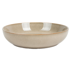 Image ASSIETTES CREUSES 'AKALA' 630 ML Ø20x4,5 CM BEIGE STONEWARE (6 UNITÉ) #1