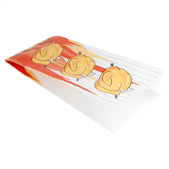 Image SACS POUR 1/2 POULET  40 G/M2 + 20µ PP 13+7,5x28 CM BLANC PAPIER (1000 UNITÉ) #3