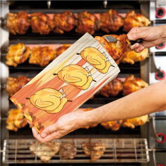 Image SACS POUR 1/2 POULET  40 G/M2 + 20µ PP 13+7,5x28 CM BLANC PAPIER (1000 UNITÉ) #4