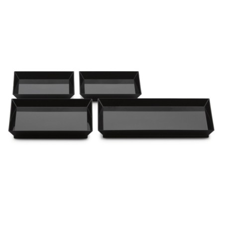 ASSIETTE CUBIK NOIR 180