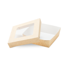 Image BARQUETTE NATURAL KRAFT 1L + COUVERCLE #1