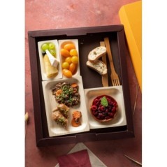 KIT ASSIETTES CUBIK BOIS "VERSION A" + COUVERCLES