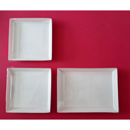 Image KIT ASSIETTES CUBIK FIBRA "VERSION B" + COUVERCLES #1