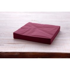 Image SERVIETTE COCKTAIL BORDEAUX #1