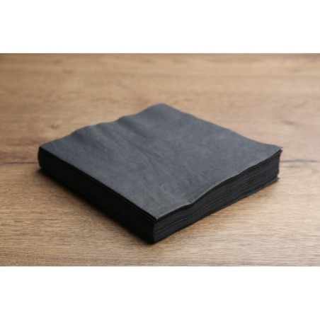 Image SERVIETTE COCKTAIL NOIRE #1