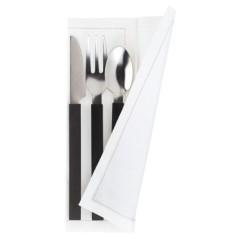 SERVIETTE BLANCHE PRÉDÉCOUPÉE (6x100)