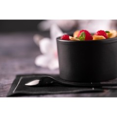 SERVIETTE NOIRE PRÉDÉCOUPÉE (6x100)